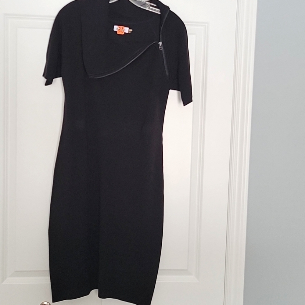 Calvin Klein zipper collar sweater dress